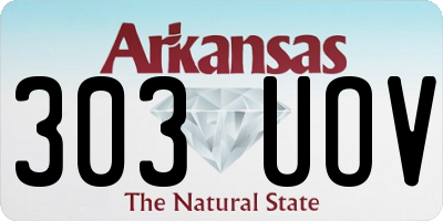 AR license plate 303UOV