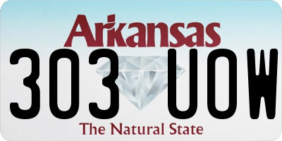 AR license plate 303UOW