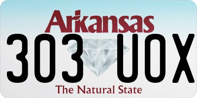 AR license plate 303UOX