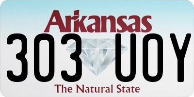 AR license plate 303UOY