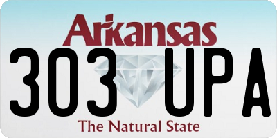 AR license plate 303UPA