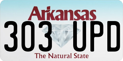 AR license plate 303UPD