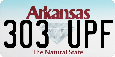 AR license plate 303UPF