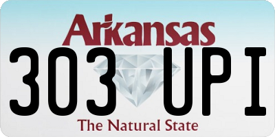 AR license plate 303UPI