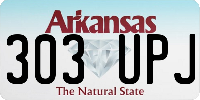 AR license plate 303UPJ