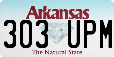 AR license plate 303UPM