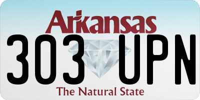 AR license plate 303UPN