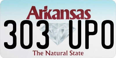 AR license plate 303UPO