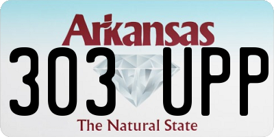 AR license plate 303UPP