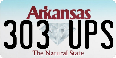 AR license plate 303UPS