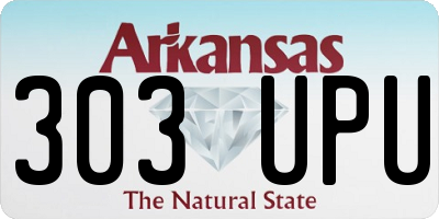 AR license plate 303UPU
