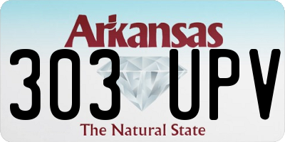AR license plate 303UPV