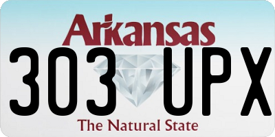 AR license plate 303UPX