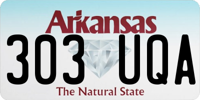 AR license plate 303UQA