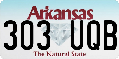 AR license plate 303UQB
