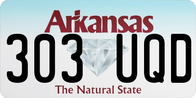 AR license plate 303UQD