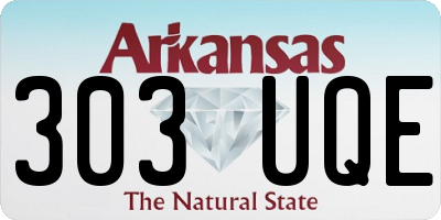 AR license plate 303UQE