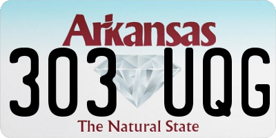 AR license plate 303UQG