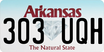 AR license plate 303UQH