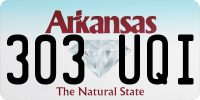 AR license plate 303UQI