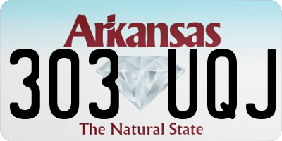 AR license plate 303UQJ