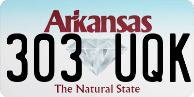 AR license plate 303UQK