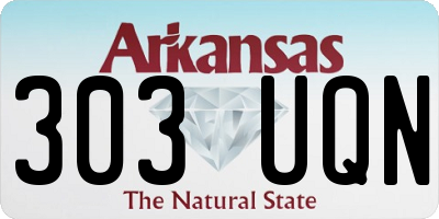 AR license plate 303UQN