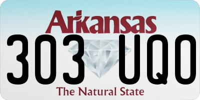 AR license plate 303UQO