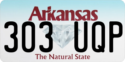 AR license plate 303UQP