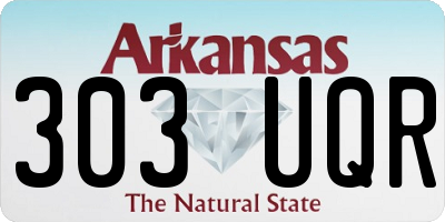 AR license plate 303UQR