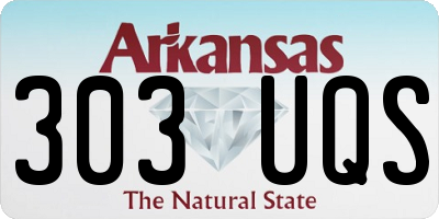 AR license plate 303UQS