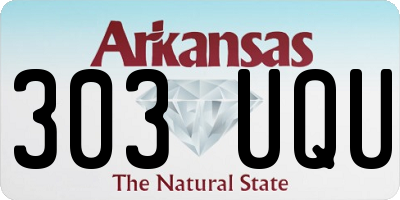 AR license plate 303UQU