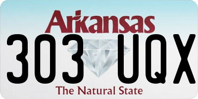 AR license plate 303UQX