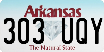 AR license plate 303UQY