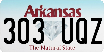 AR license plate 303UQZ