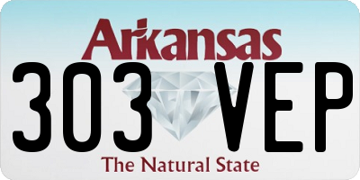 AR license plate 303VEP
