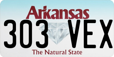 AR license plate 303VEX