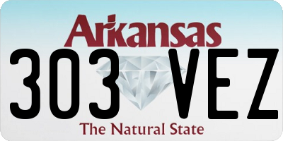 AR license plate 303VEZ