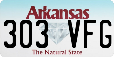 AR license plate 303VFG