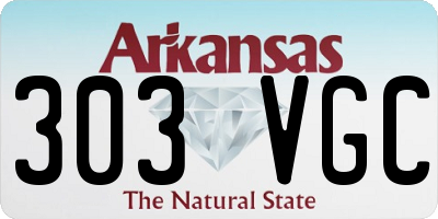AR license plate 303VGC