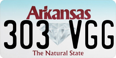 AR license plate 303VGG