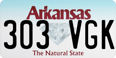 AR license plate 303VGK