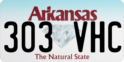 AR license plate 303VHC