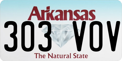 AR license plate 303VOV