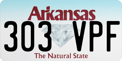 AR license plate 303VPF