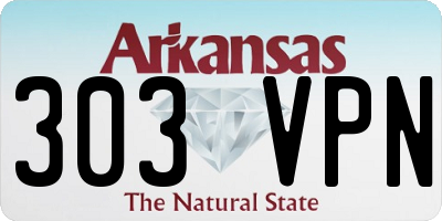 AR license plate 303VPN