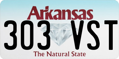 AR license plate 303VST
