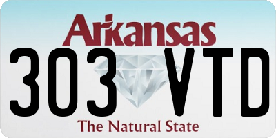 AR license plate 303VTD