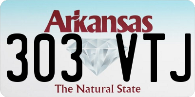 AR license plate 303VTJ