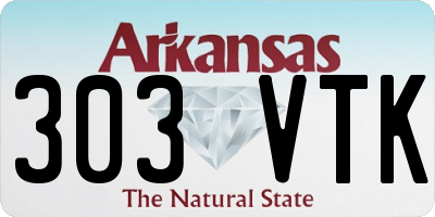AR license plate 303VTK